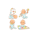 母婴图标素材矢量