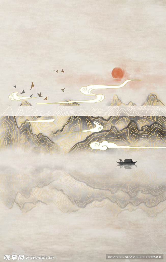 中国风 山