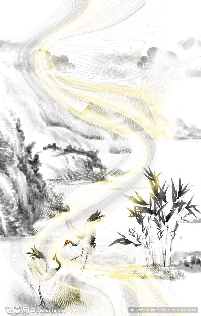 中国风 山