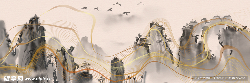 中国风 山