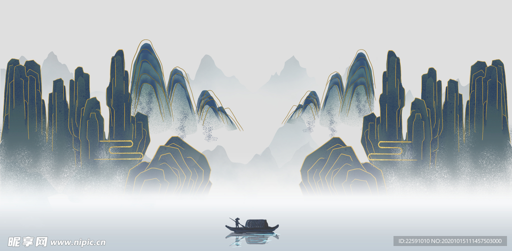 中国风 山