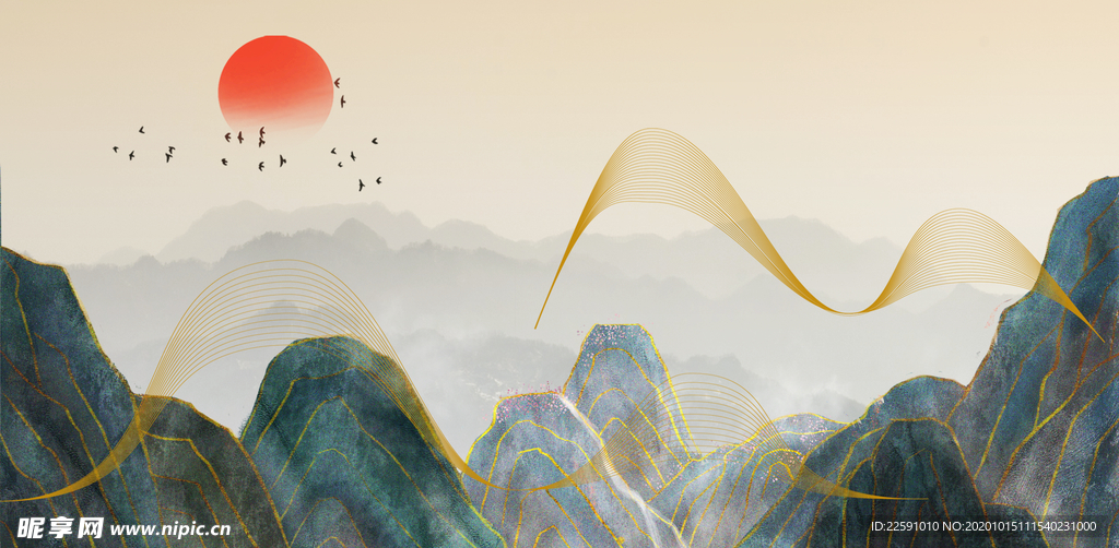 山 中国风
