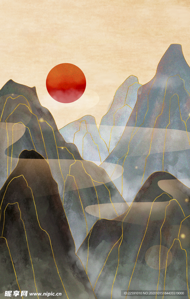 中国风 山