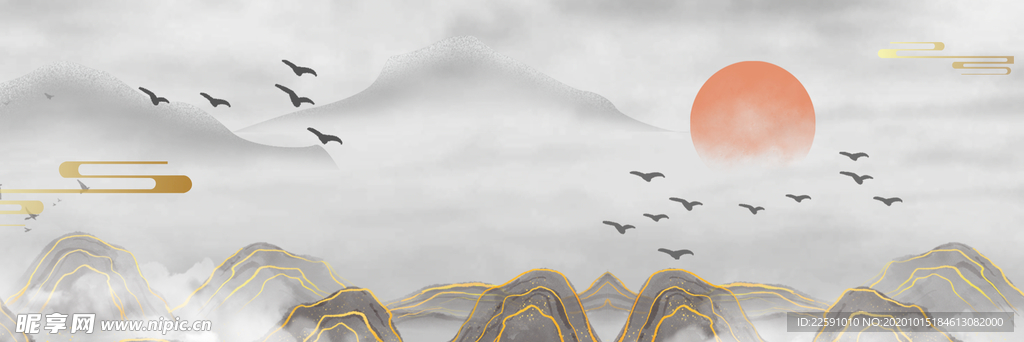 中国风 山