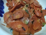 炒胡萝卜特写