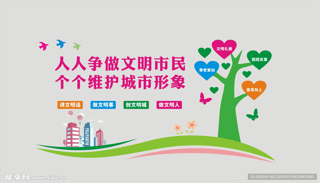文明城市文化墙