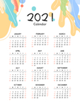 简约风2021年日历