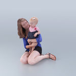亲子 亲子3D模型 妈妈宝宝