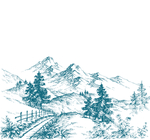 手绘山素材