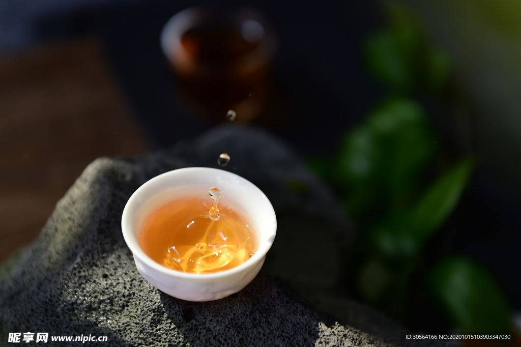 茶水茶杯复古背景海报素材