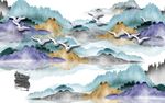 水墨电视背景墙