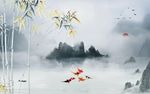水墨电视背景墙