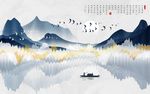 水墨电视背景墙