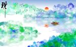 水墨电视背景墙