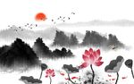 水墨电视背景墙