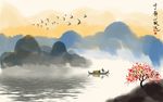 水墨电视背景墙