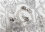 蚂蚁趣 黑白插画