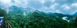 青山 雨雾 雨后 长图 全景