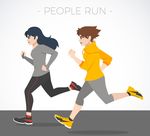跑步的个女子