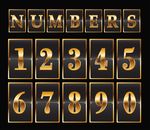 金色数字设计