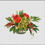 摆件 桌花 透明底花艺 绿植