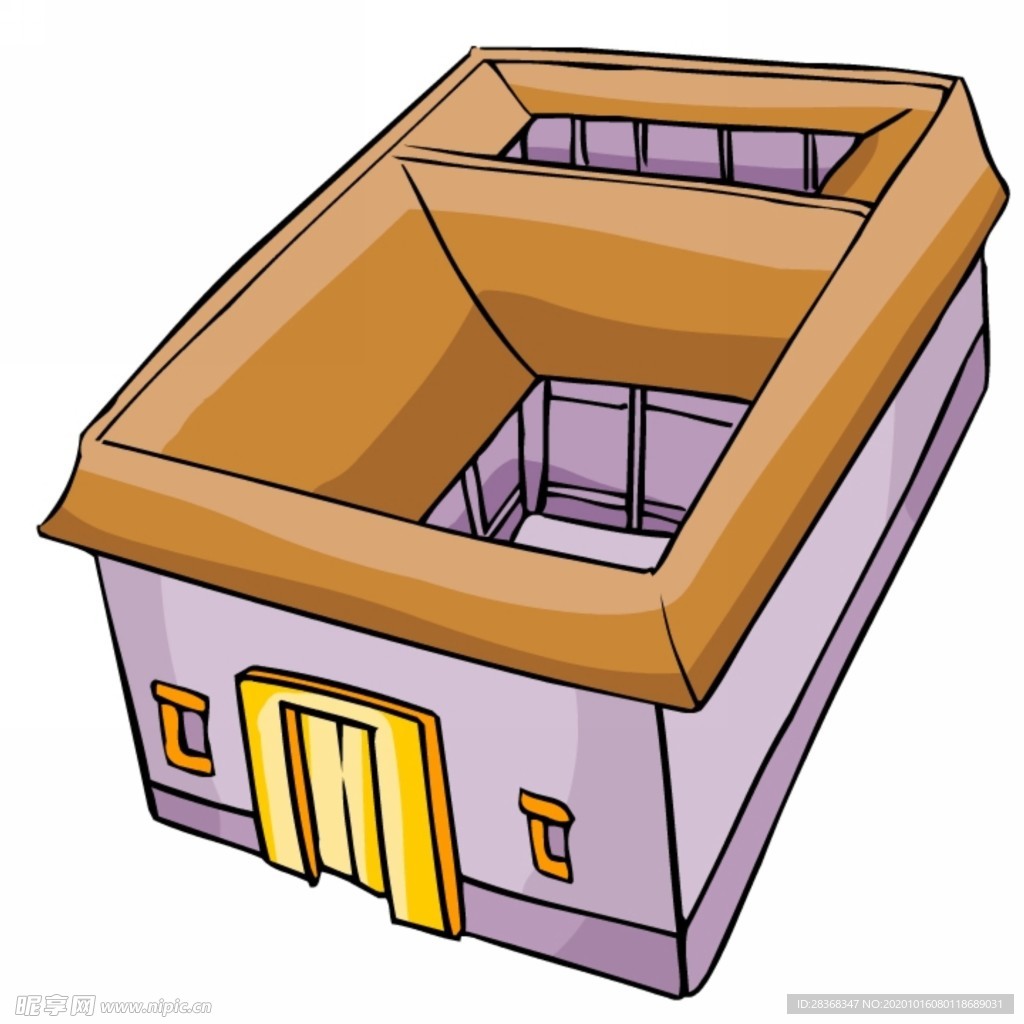 卡通中式建筑