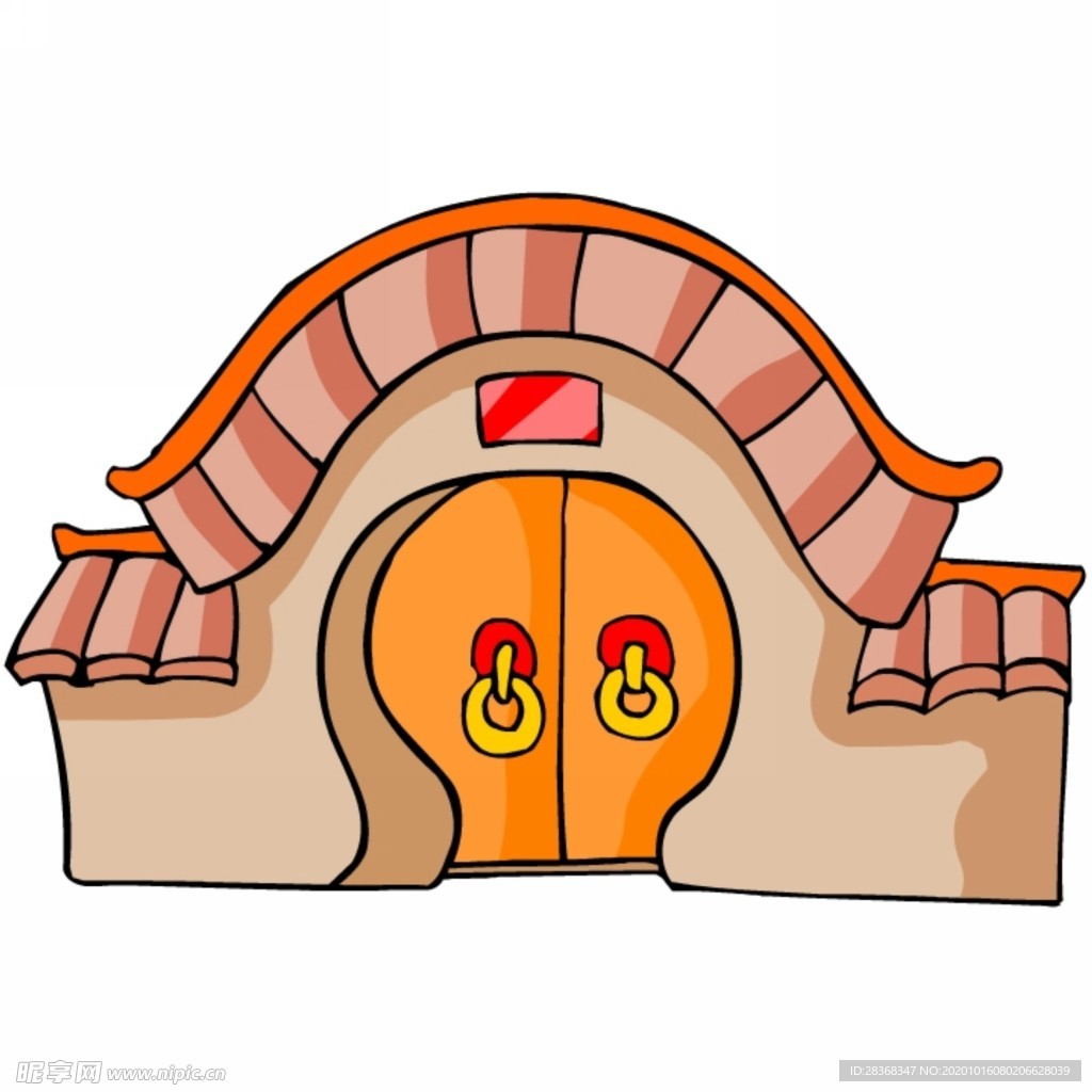卡通中式建筑