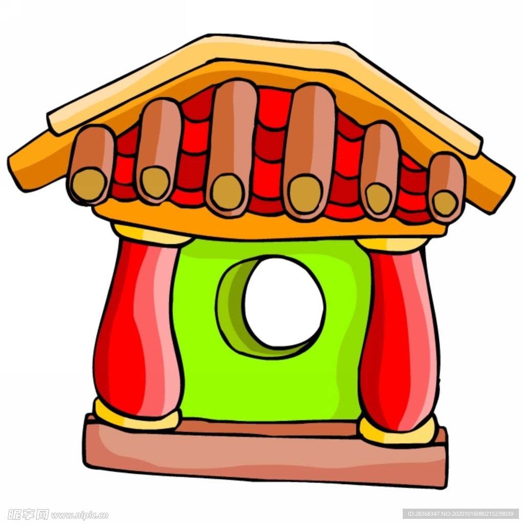卡通中式建筑
