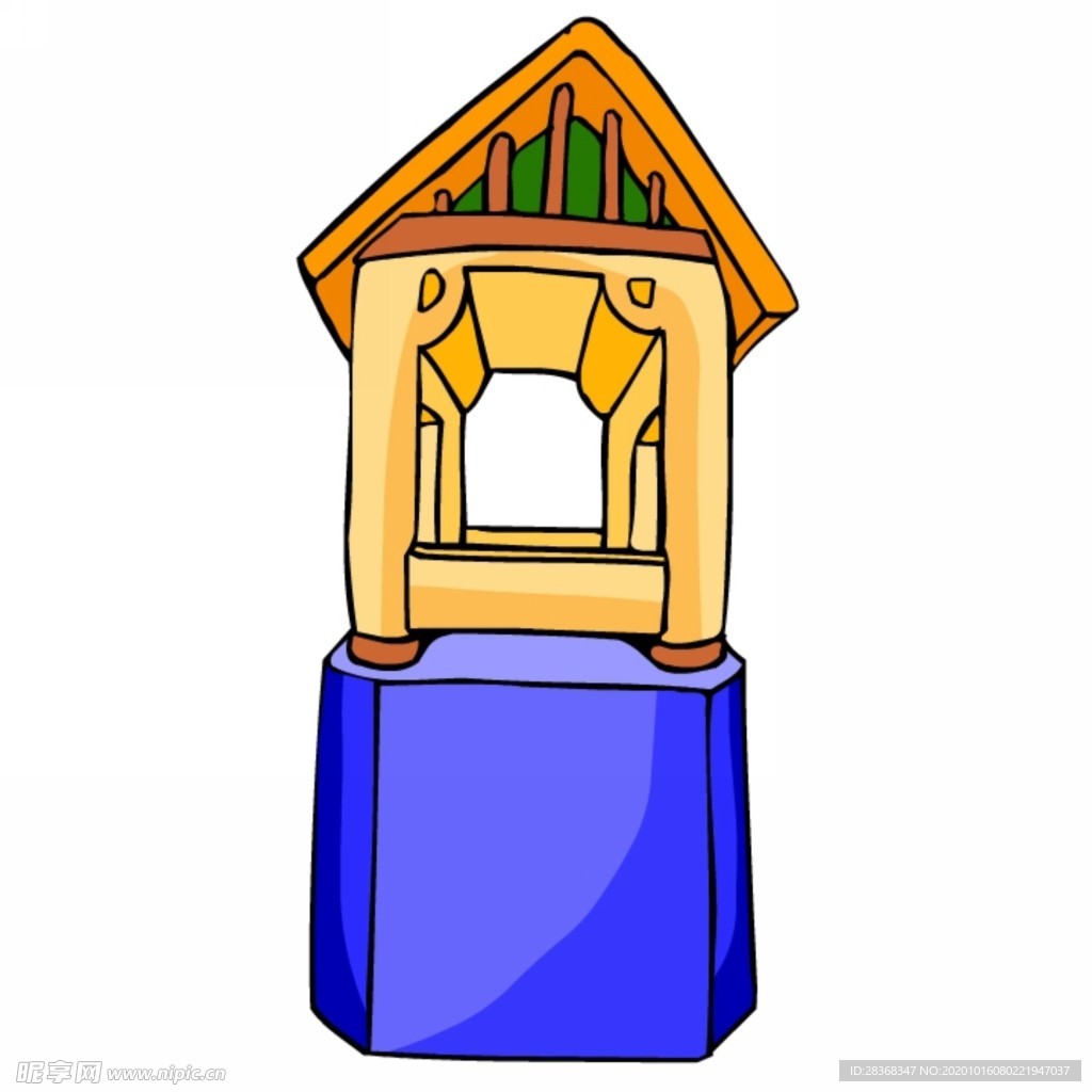卡通中式建筑