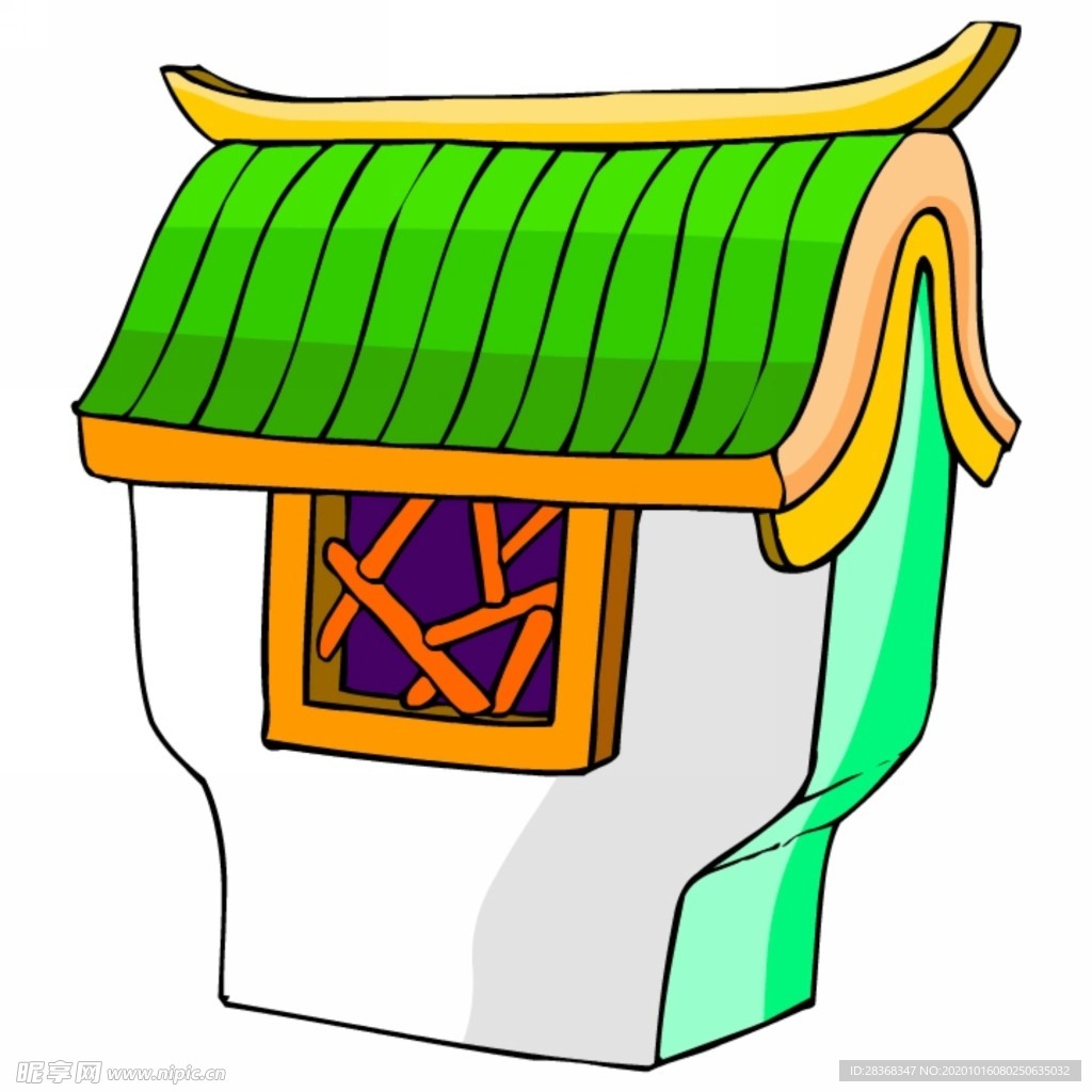 卡通中式建筑