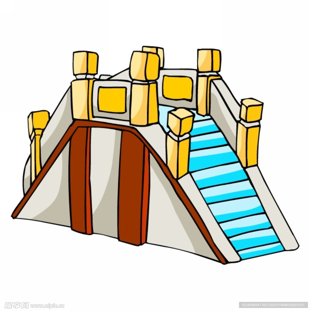 卡通中式建筑