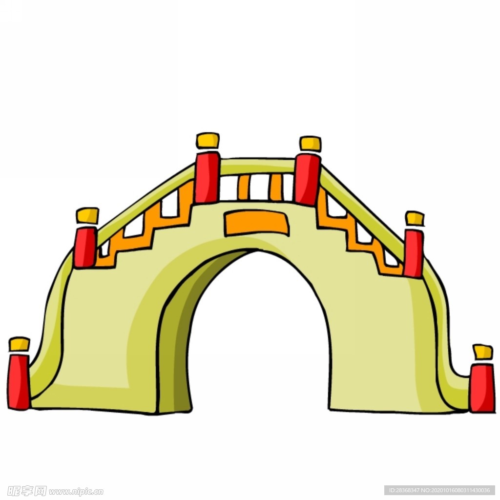 卡通中式建筑