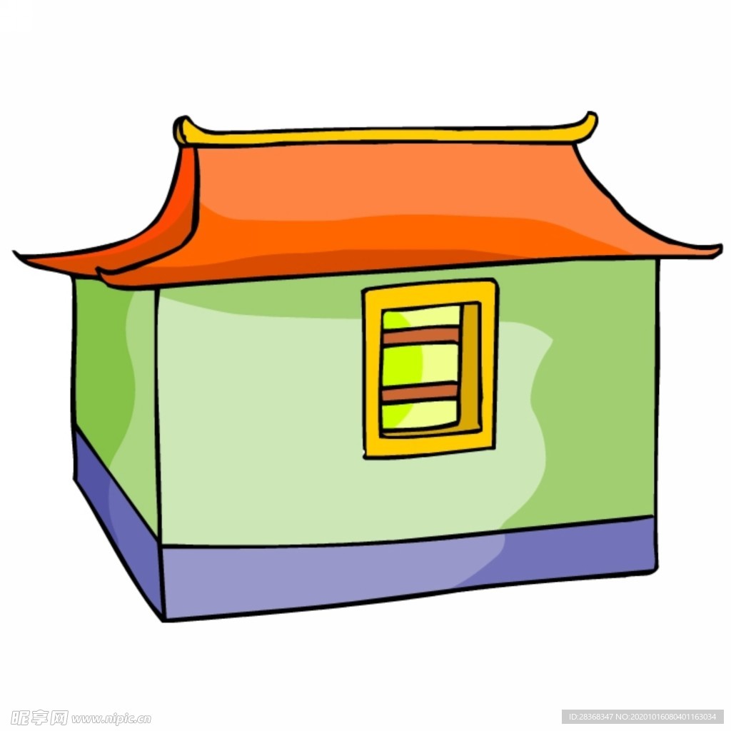 卡通中式建筑