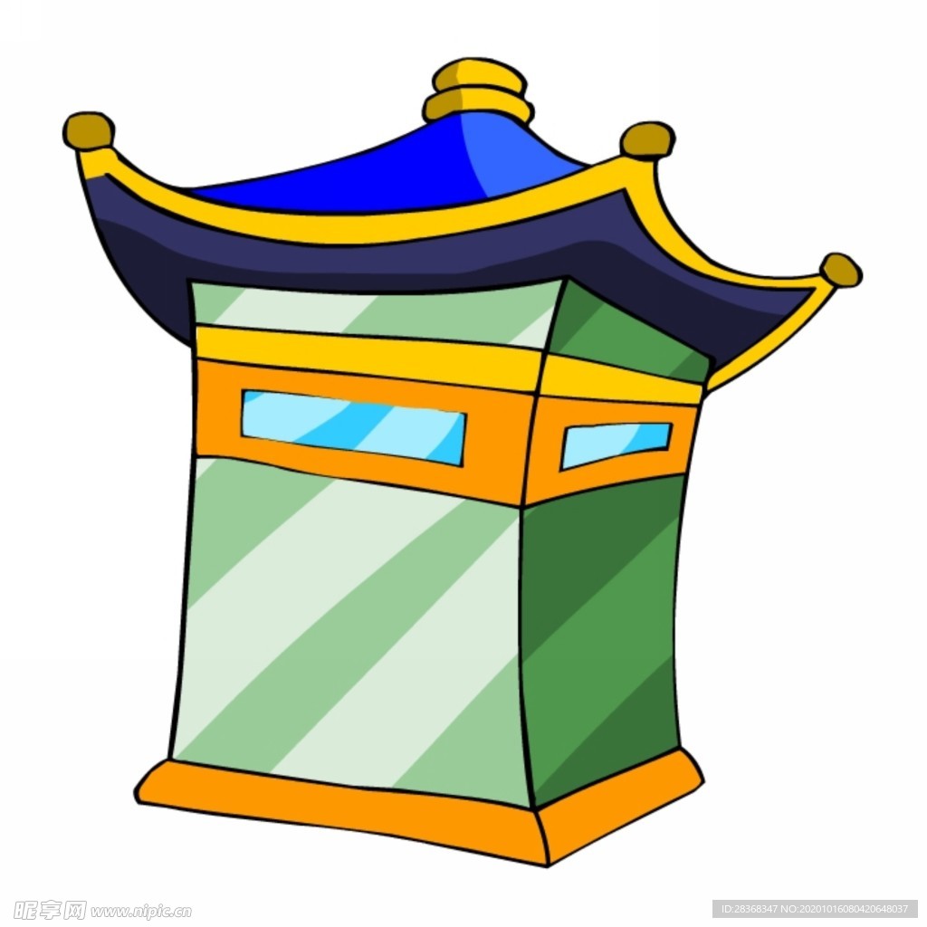 卡通中式建筑