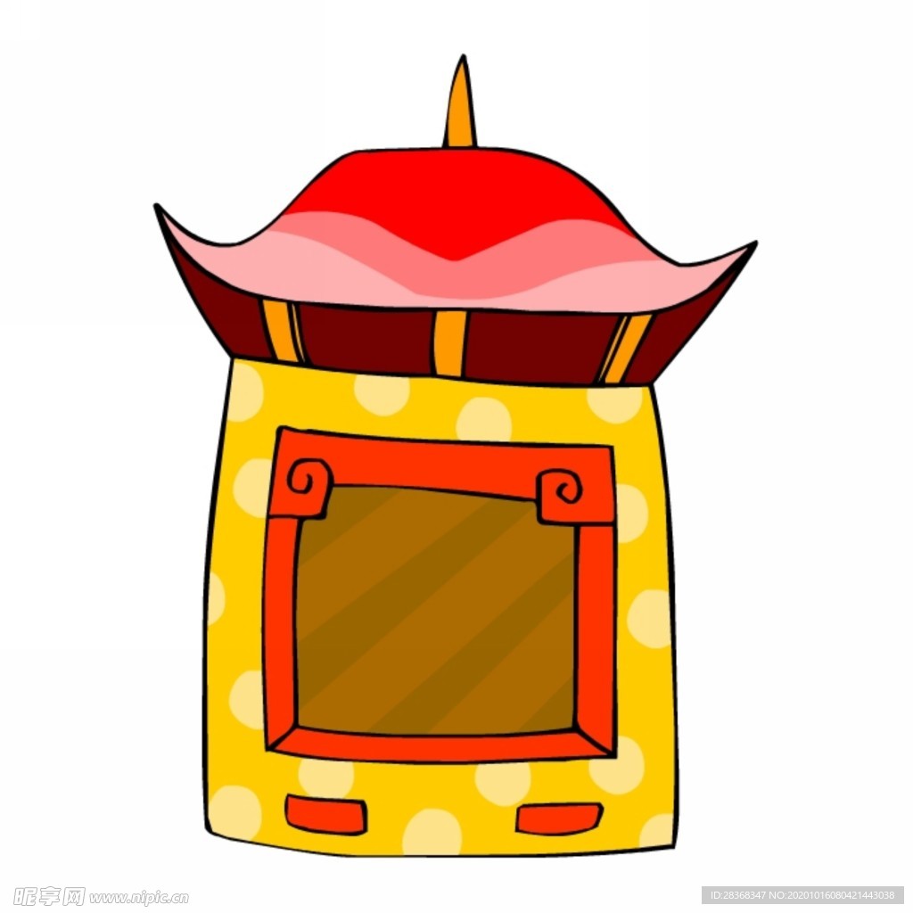 卡通中式建筑