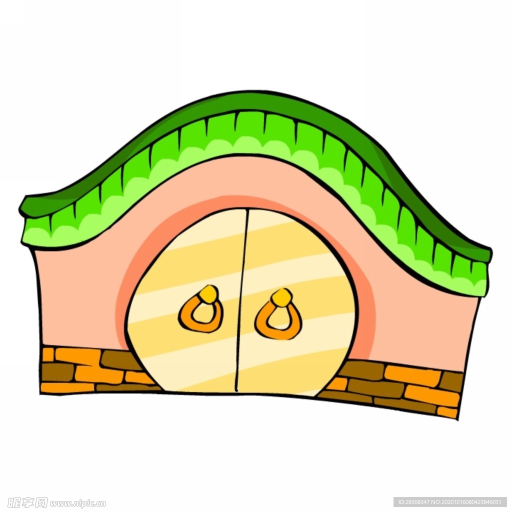卡通中式建筑
