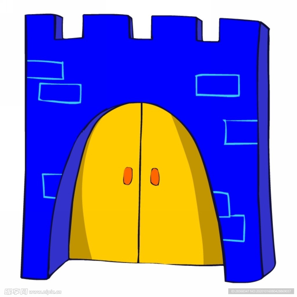 卡通中式建筑