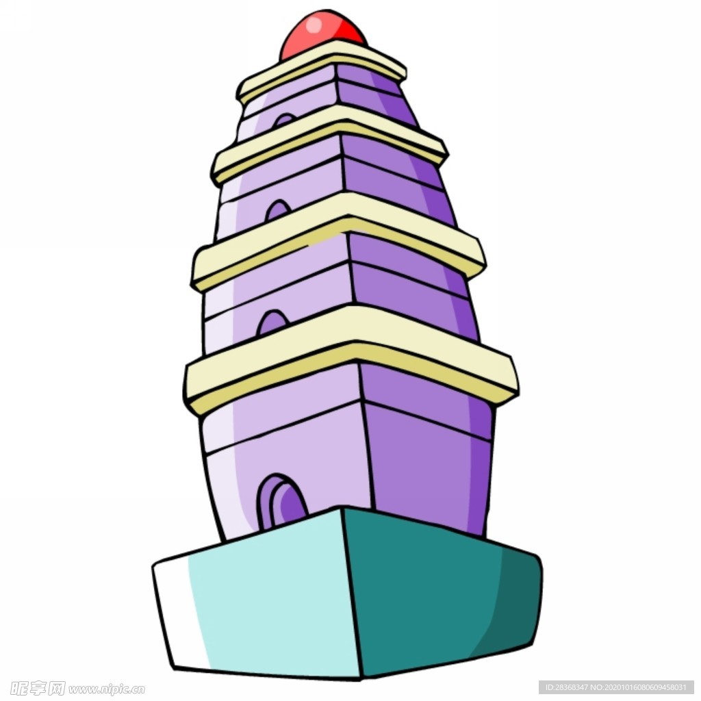 卡通中式建筑