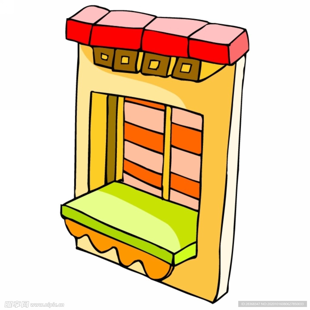 卡通中式建筑