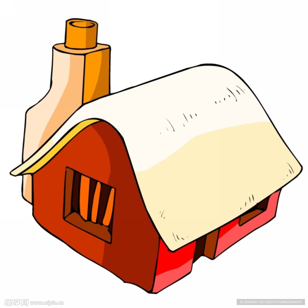 卡通中式建筑