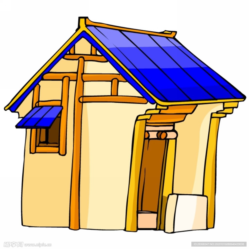 卡通中式建筑