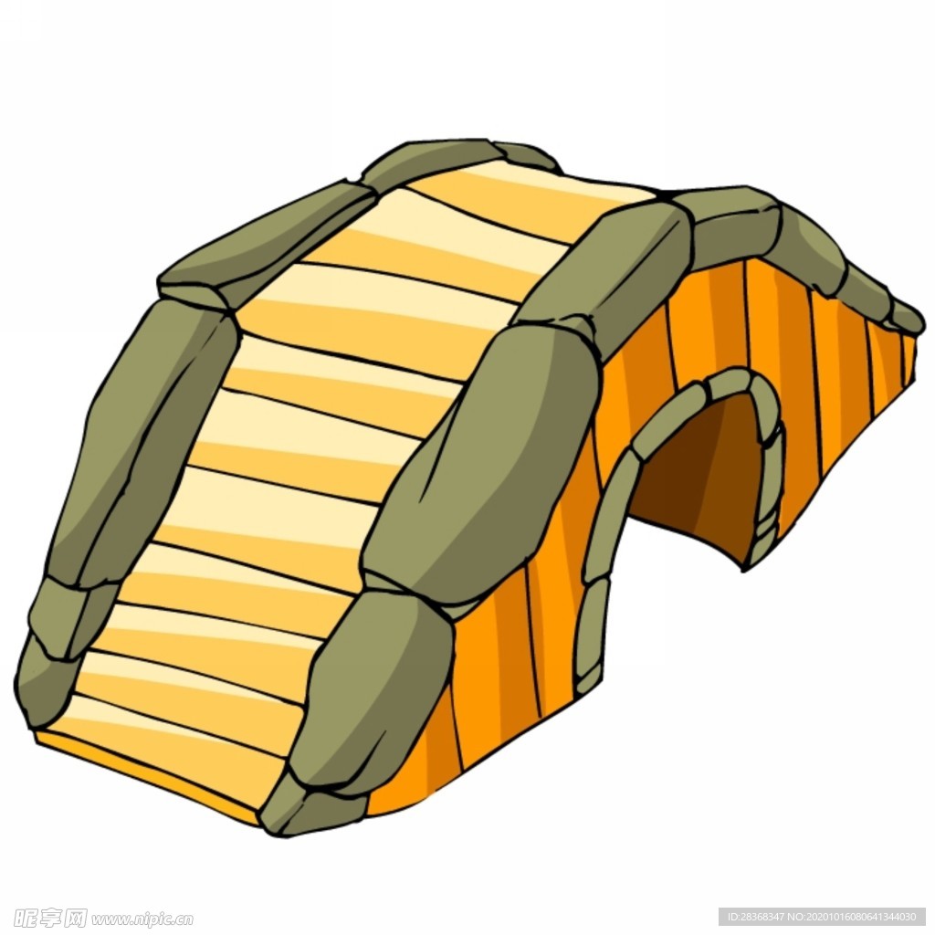 卡通中式建筑