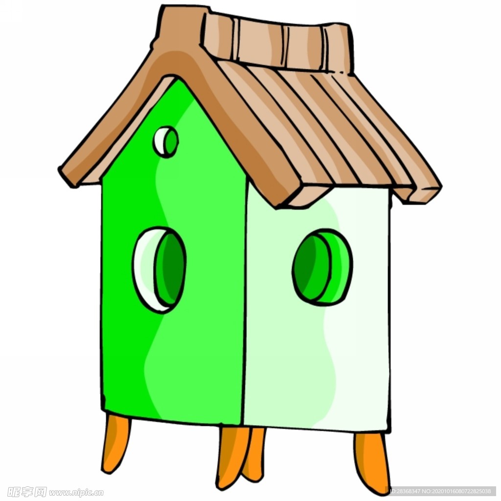 卡通中式建筑