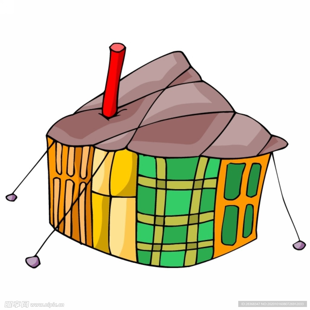 卡通中式建筑