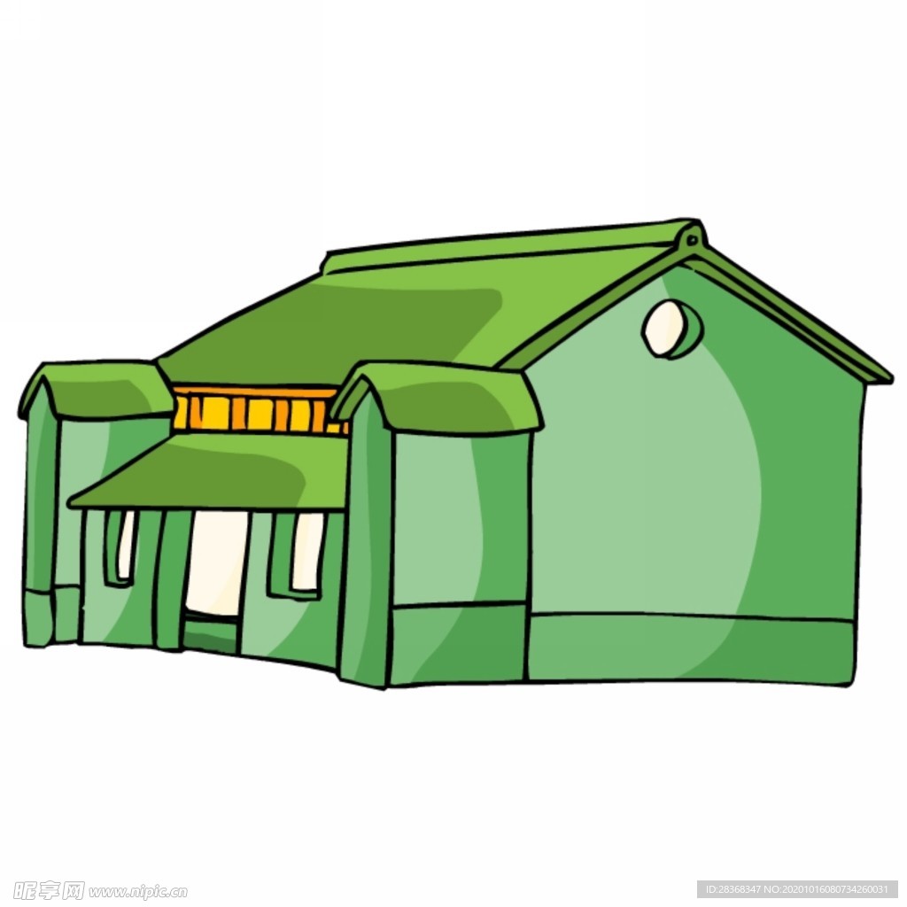 卡通中式建筑