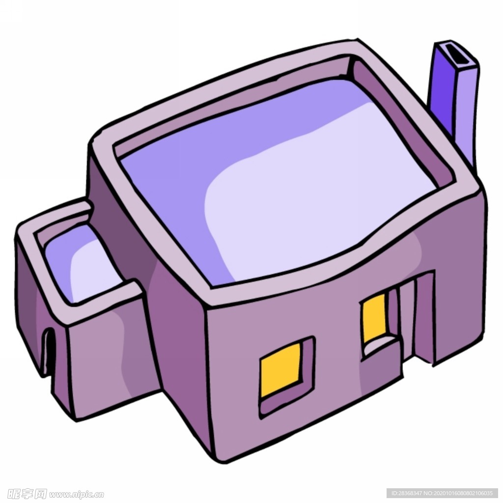 卡通中式建筑