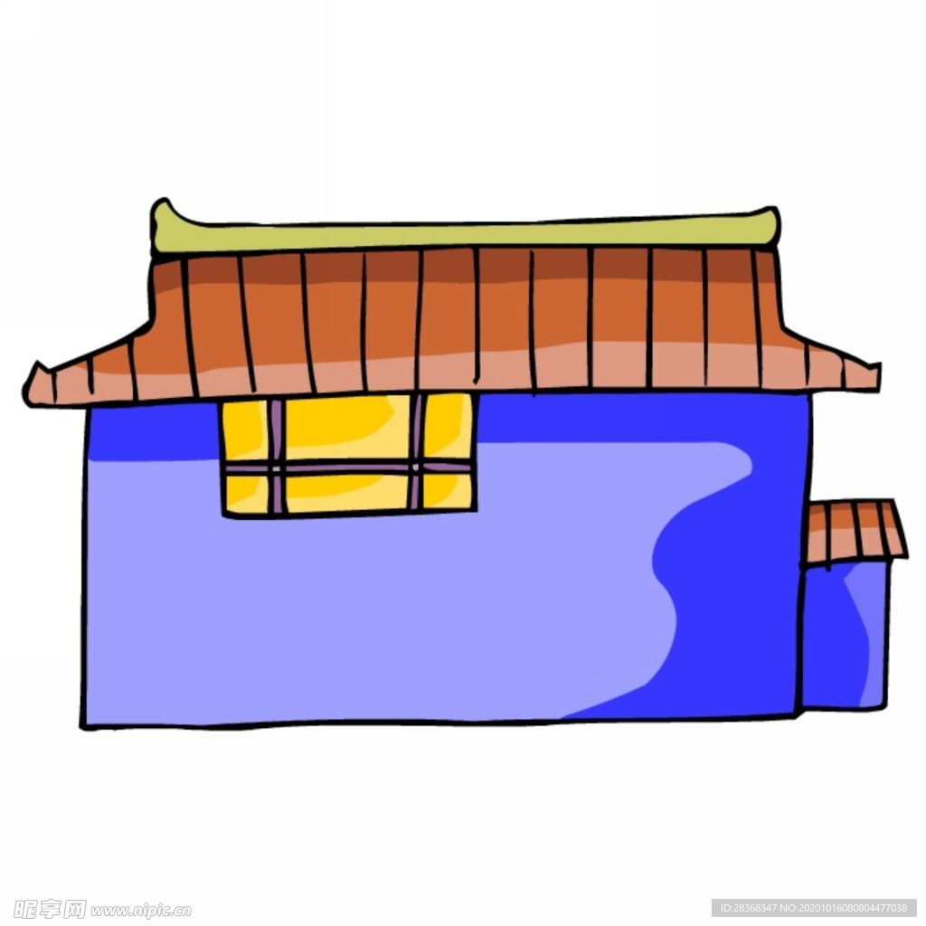 卡通中式建筑