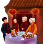 手绘饺子素材