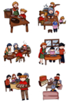 手绘饺子素材