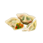 手绘饺子素材